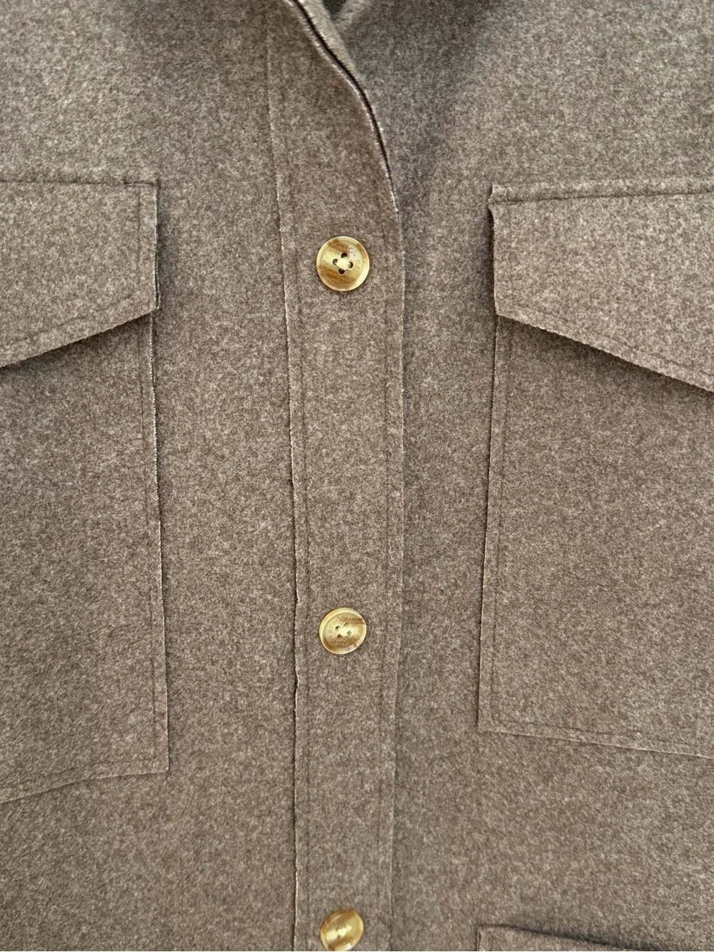 Banana Republic Men's Tan-Brown Wool-Blend Shirt Jacket